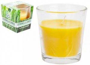 GLASS CUP CITRONELLA CANDLE OUTDOOR USE